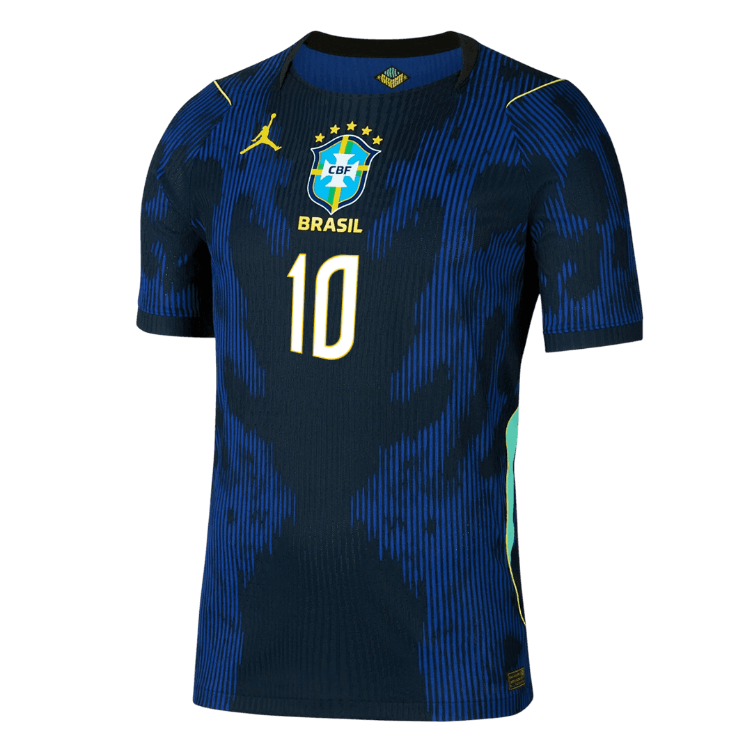 NEYMAR JR #10 Men's Brazil World Cup 2026 Player Version Away Soccer Jersey - Slim Fit