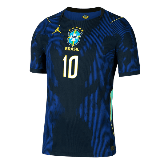 NEYMAR JR #10 Men's Brazil World Cup 2026 Player Version Away Soccer Jersey - Slim Fit