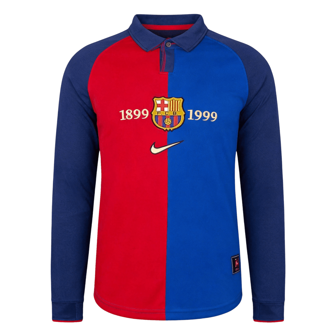 Retro Men's Barcelona 1999/00 Special Long Sleeve Soccer Jersey
