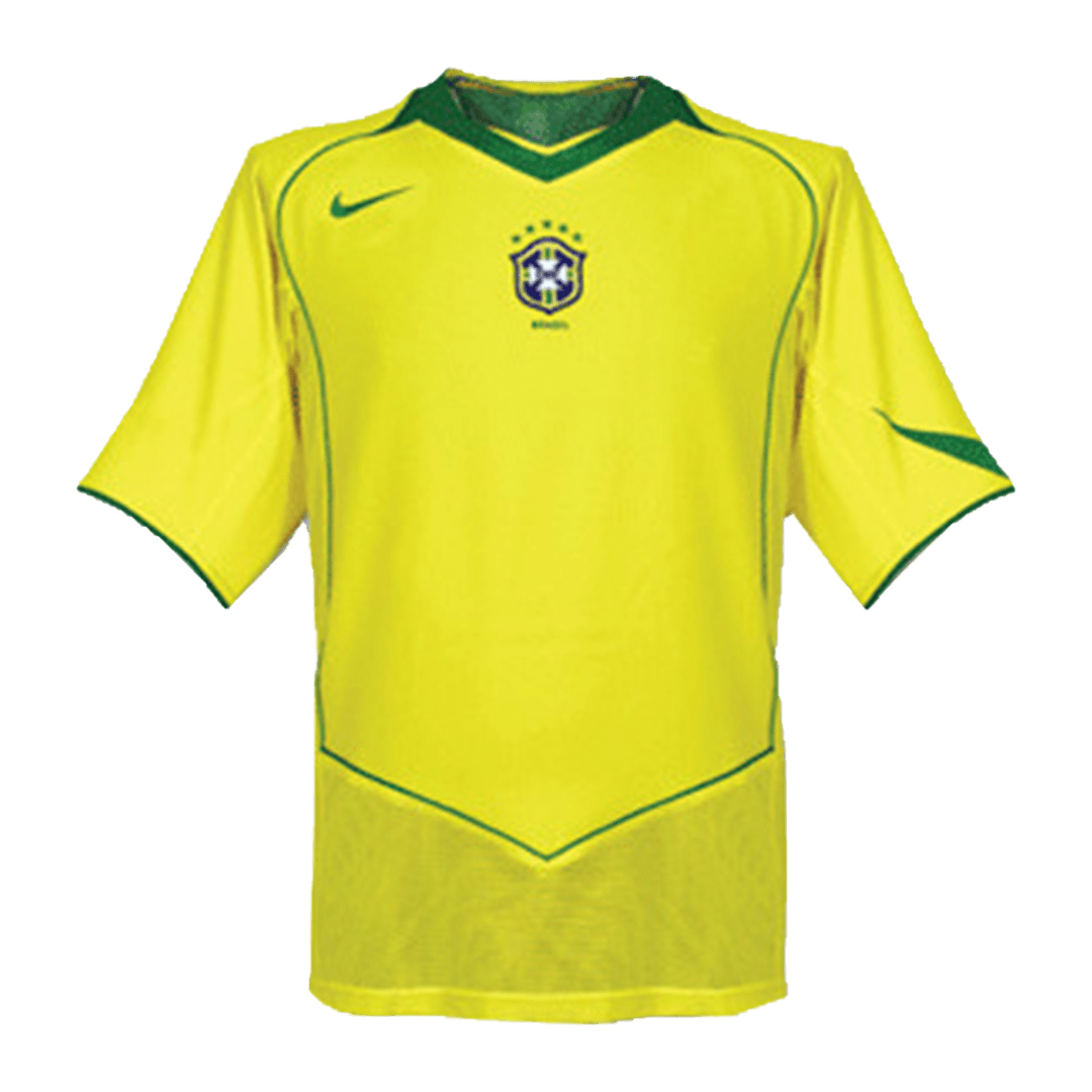 Retro Men's Brazil 2004 Home Soccer Jersey