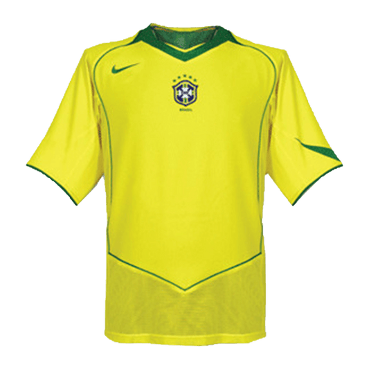 Retro Men's Brazil 2004 Home Soccer Jersey