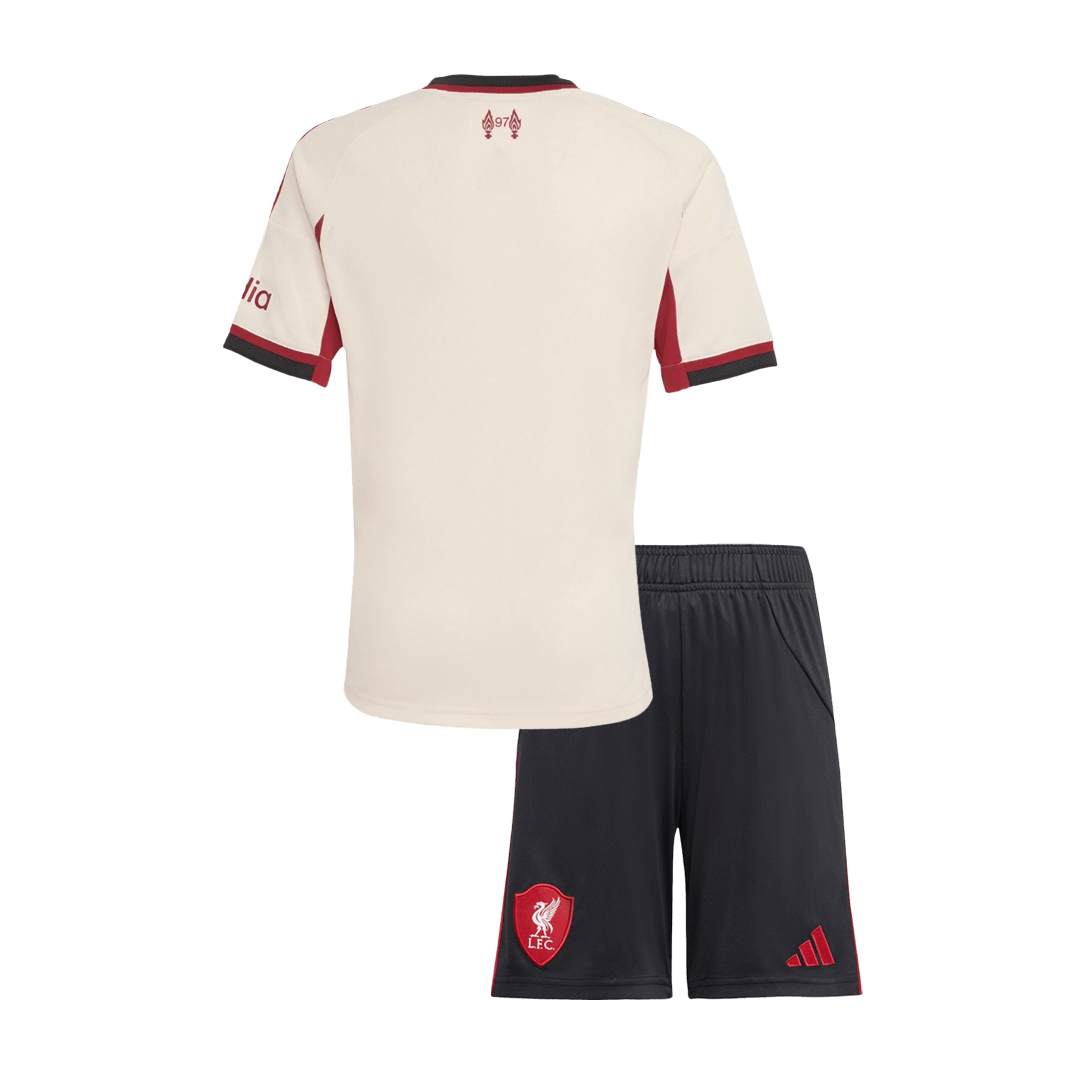 Kid's Liverpool 2025/26 Away Soccer Jersey Kit