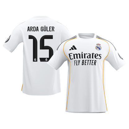 ARDA GÜLER #15 Men's Real Madrid 2025/26 Home Soccer Jersey [PREMIUM]