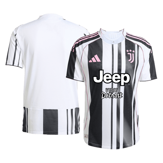 Men's Juventus 2025/26 Player Version Home Soccer Jersey - Slim Fit