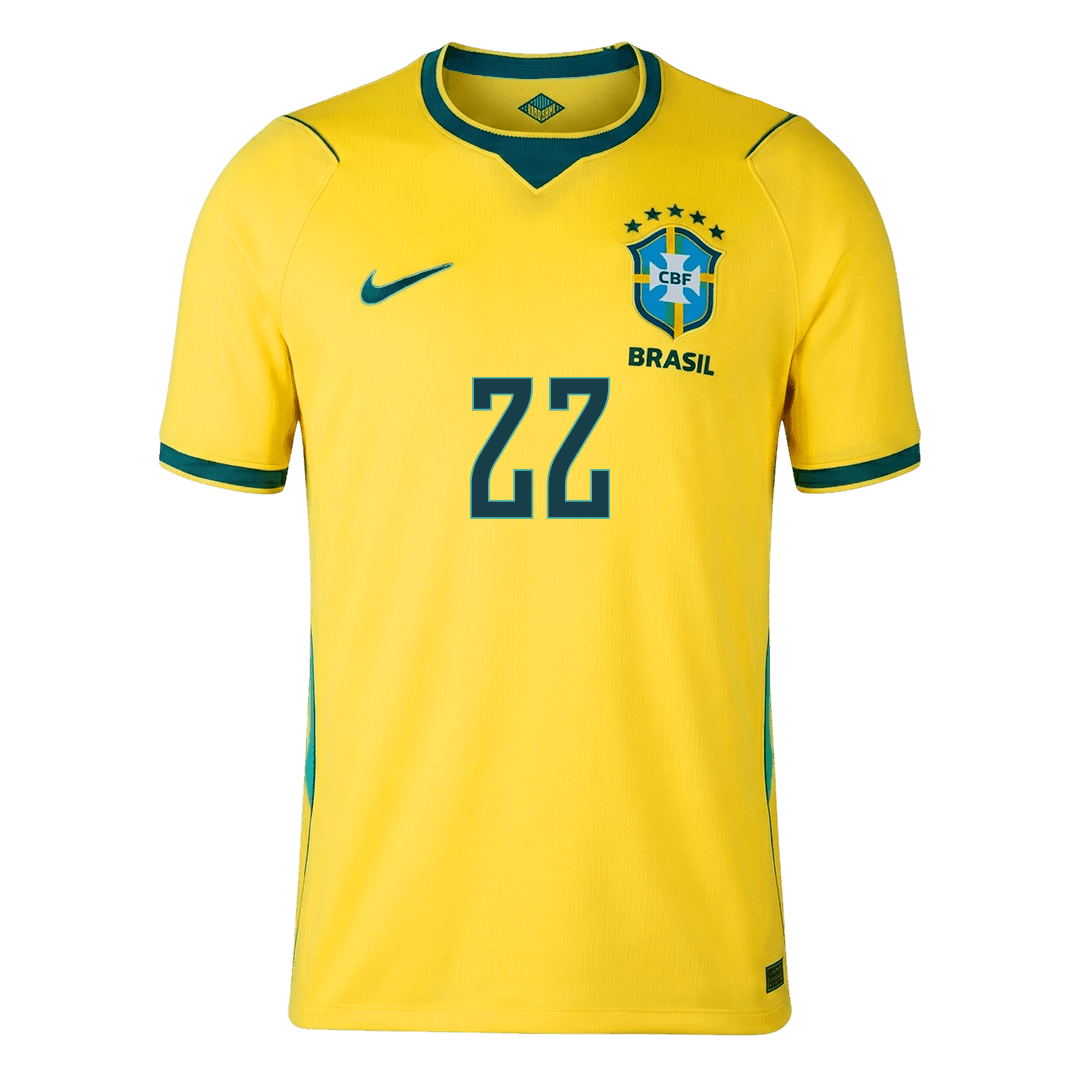 JOÃO PEDRO #22 Men's Brazil World Cup 2026 Home Soccer Jersey [PREMIUM]