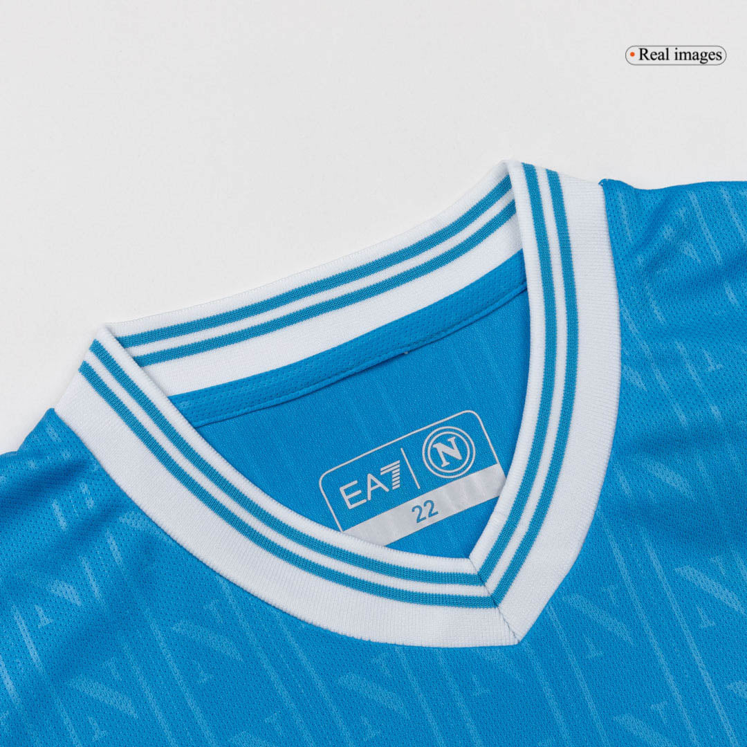 Kid's Napoli 2025/26 Home Soccer Jersey Full Kit