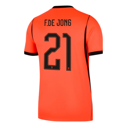 F.DE JONG #21 Men's Netherlands World Cup 2026 Home Soccer Jersey