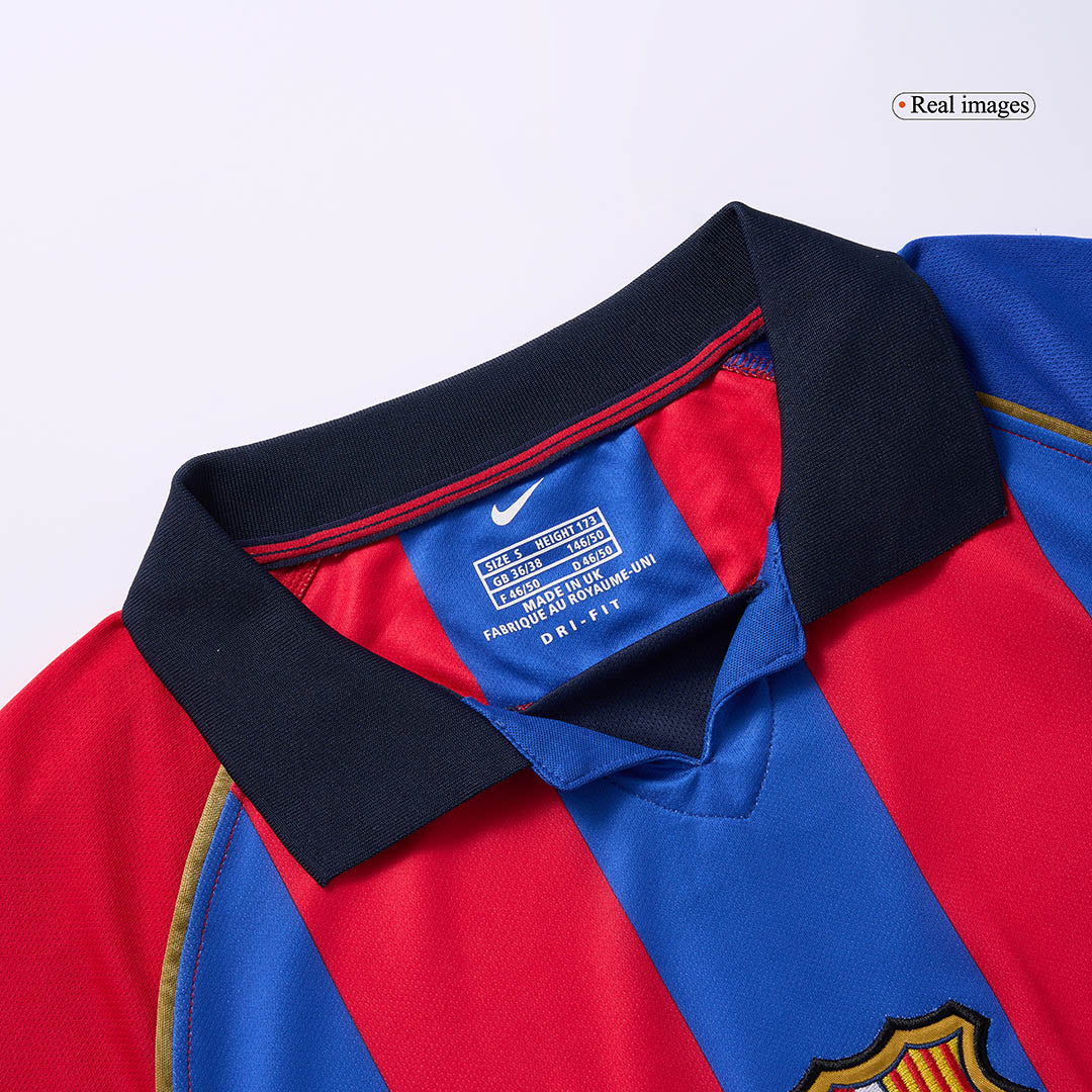 Retro RIVALDO #10 Men's Barcelona 2001/02 Home Soccer Jersey