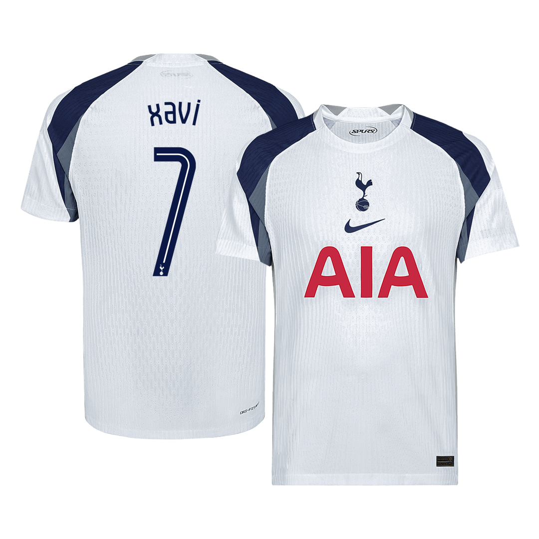 XAVI #7 Men's Tottenham Hotspur UCL 2025/26 Player Version Home Soccer Jersey - Slim Fit