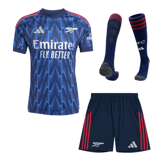 Men's Arsenal 2025/26 Away Soccer Jersey Full Kit