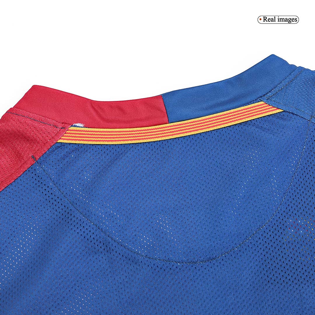 Retro XAVI #6 Men's Barcelona UCL UCL Final 2008/09 Home Long Sleeve Soccer Jersey