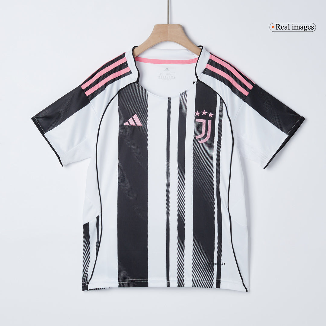 Kid's Juventus 2025/26 Home Soccer Jersey Full Kit