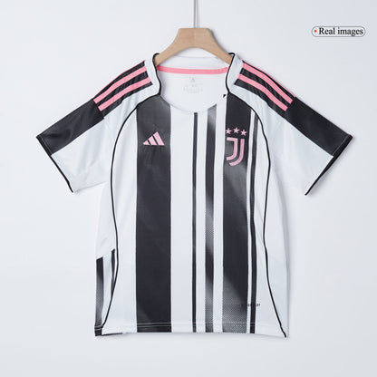 Kid's Juventus 2025/26 Home Soccer Jersey Full Kit