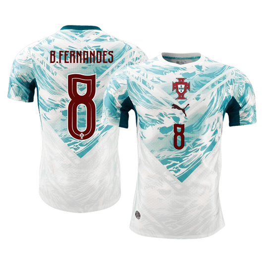 B.FERNANDES #8 Men's Portugal World Cup 2026 Player Version Away Soccer Jersey - Slim Fit