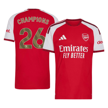 CHAMPIONS #26 Men's Arsenal 2026/27 Player Version Home Soccer Jersey - Slim Fit