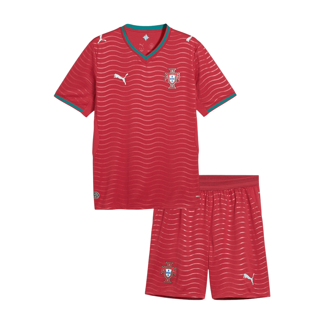 Kid's Portugal World Cup 2026 Home Soccer Jersey Kit