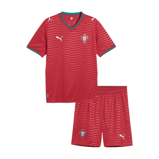 Kid's Portugal World Cup 2026 Home Soccer Jersey Kit