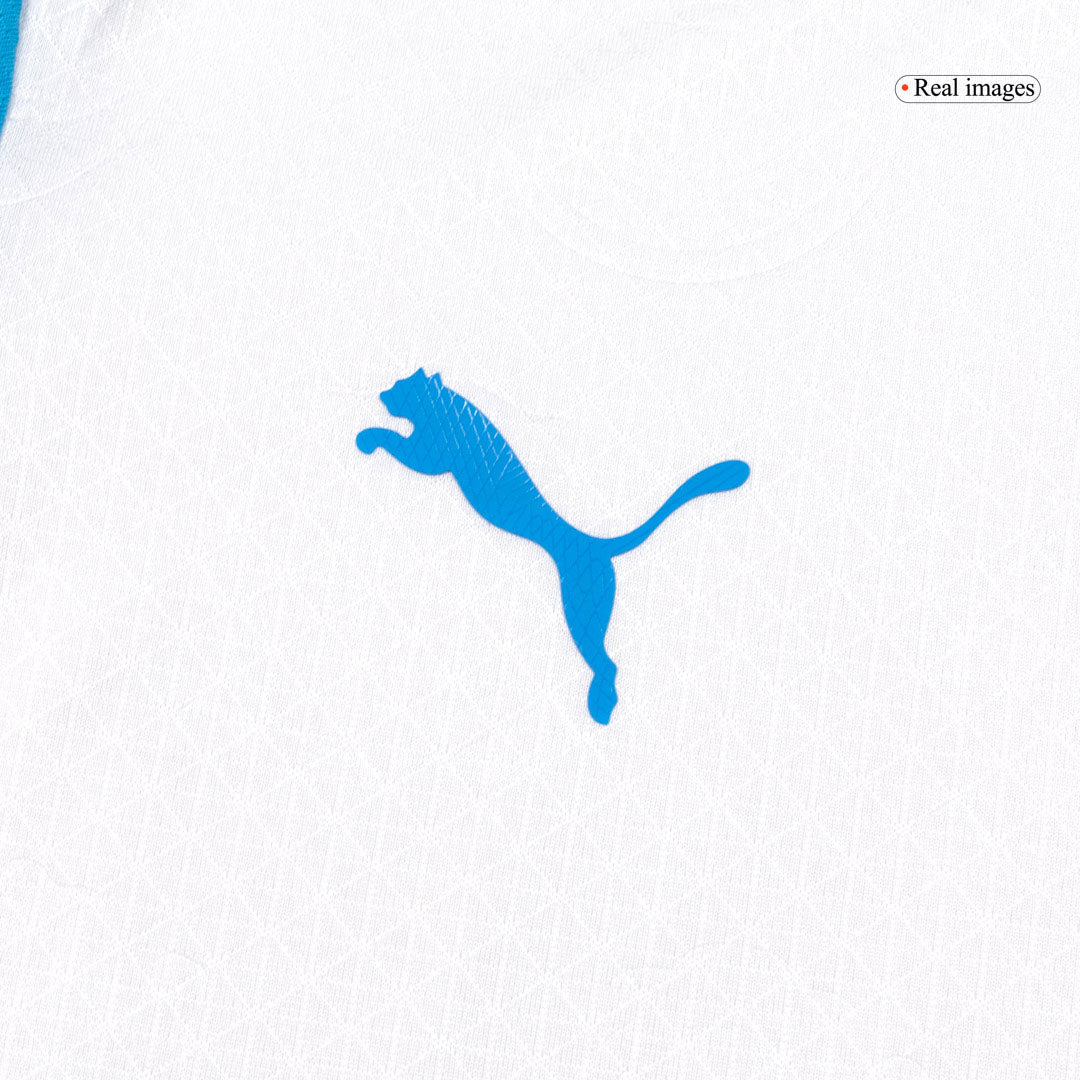 Men's Marseille 2025/26 Player Version Home Soccer Jersey - Slim Fit
