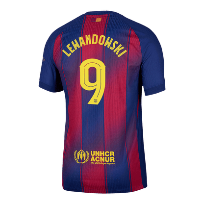LEWANDOWSKI #9 Men's Barcelona UCL 2025/26 Player Version Home Soccer Jersey - Slim Fit