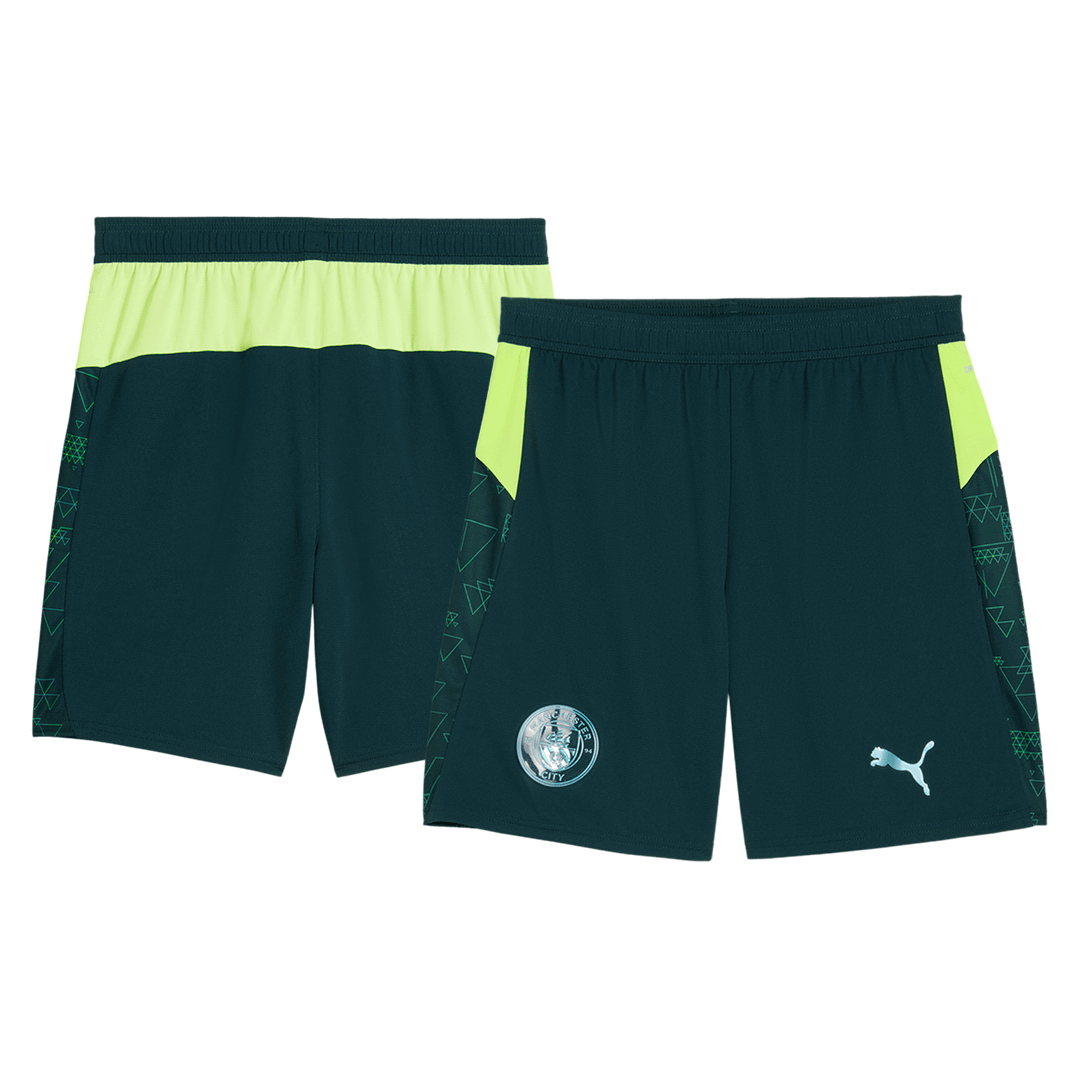 Men's Manchester City 2025/26 Fourth Away Soccer Shorts