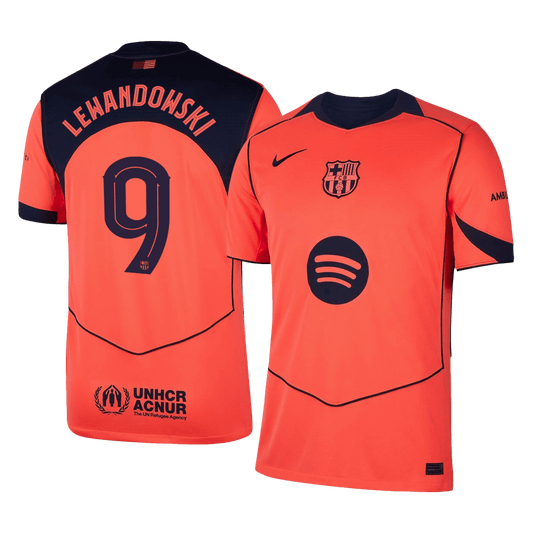 LEWANDOWSKI #9 Men's Barcelona UCL 2025/26 Third Away Soccer Jersey