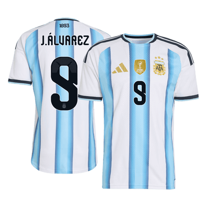 J.ÁLVAREZ #9 Men's Argentina World Cup 2026 Player Version Home Soccer Jersey - Slim Fit