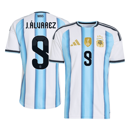 J.ÁLVAREZ #9 Men's Argentina World Cup 2026 Player Version Home Soccer Jersey - Slim Fit