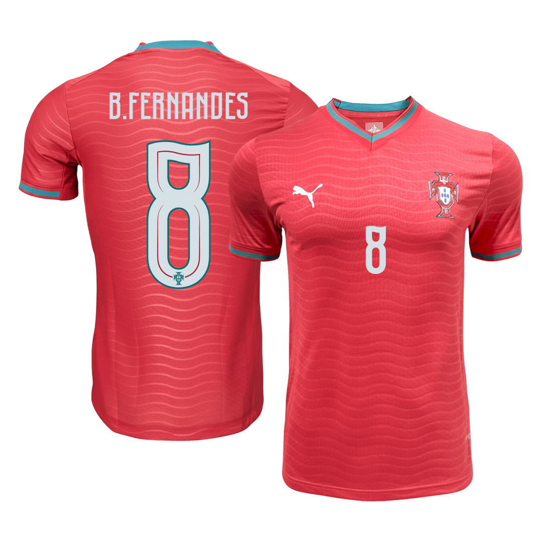 B.FERNANDES #8 Men's Portugal World Cup 2026 Player Version Home Soccer Jersey - Slim Fit