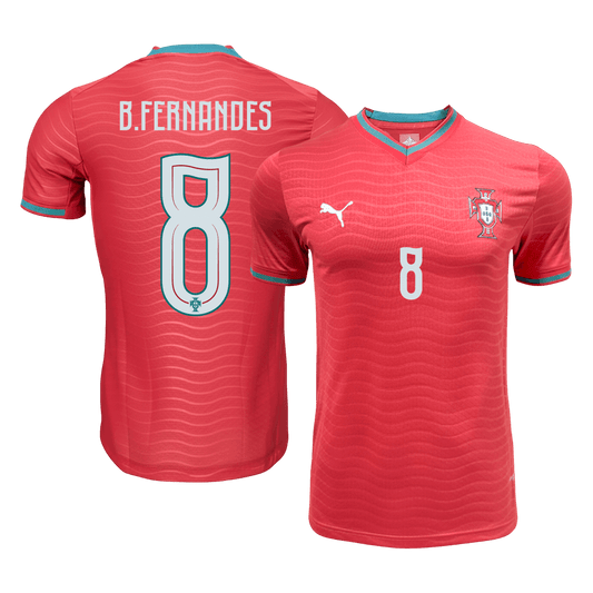 B.FERNANDES #8 Men's Portugal World Cup 2026 Player Version Home Soccer Jersey - Slim Fit