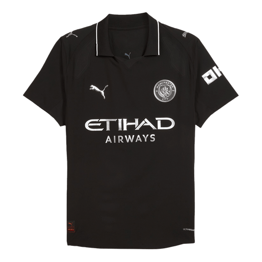 Men's Manchester City 2025/26 Player Version Away Soccer Jersey - Slim Fit