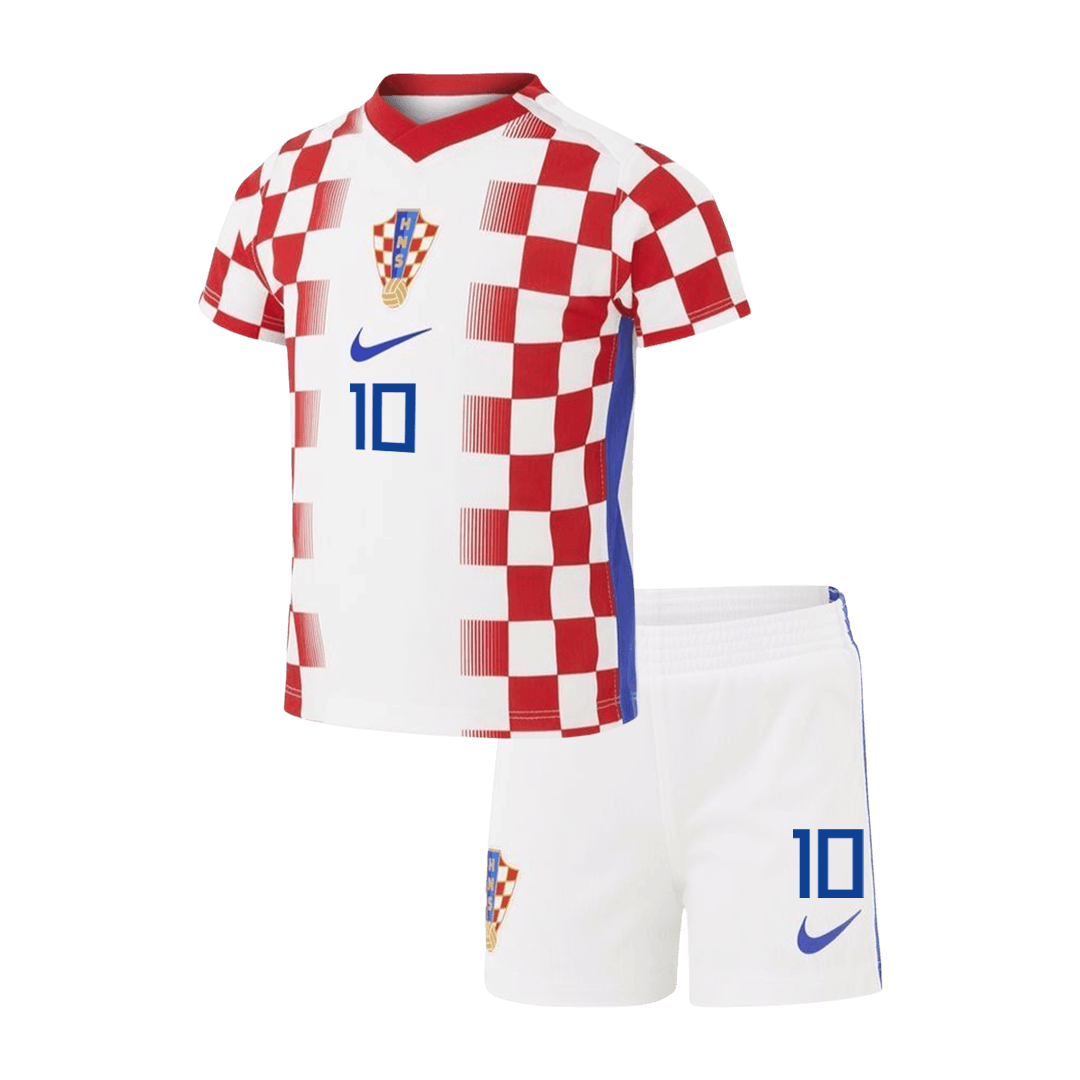 Kid's MODRIĆ #10 Croatia World Cup 2026 Home Soccer Jersey Kit