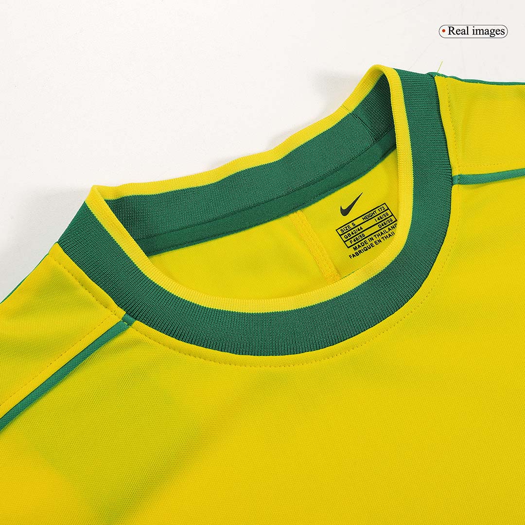 Retro Men's Brazil 1998 Home Soccer Jersey
