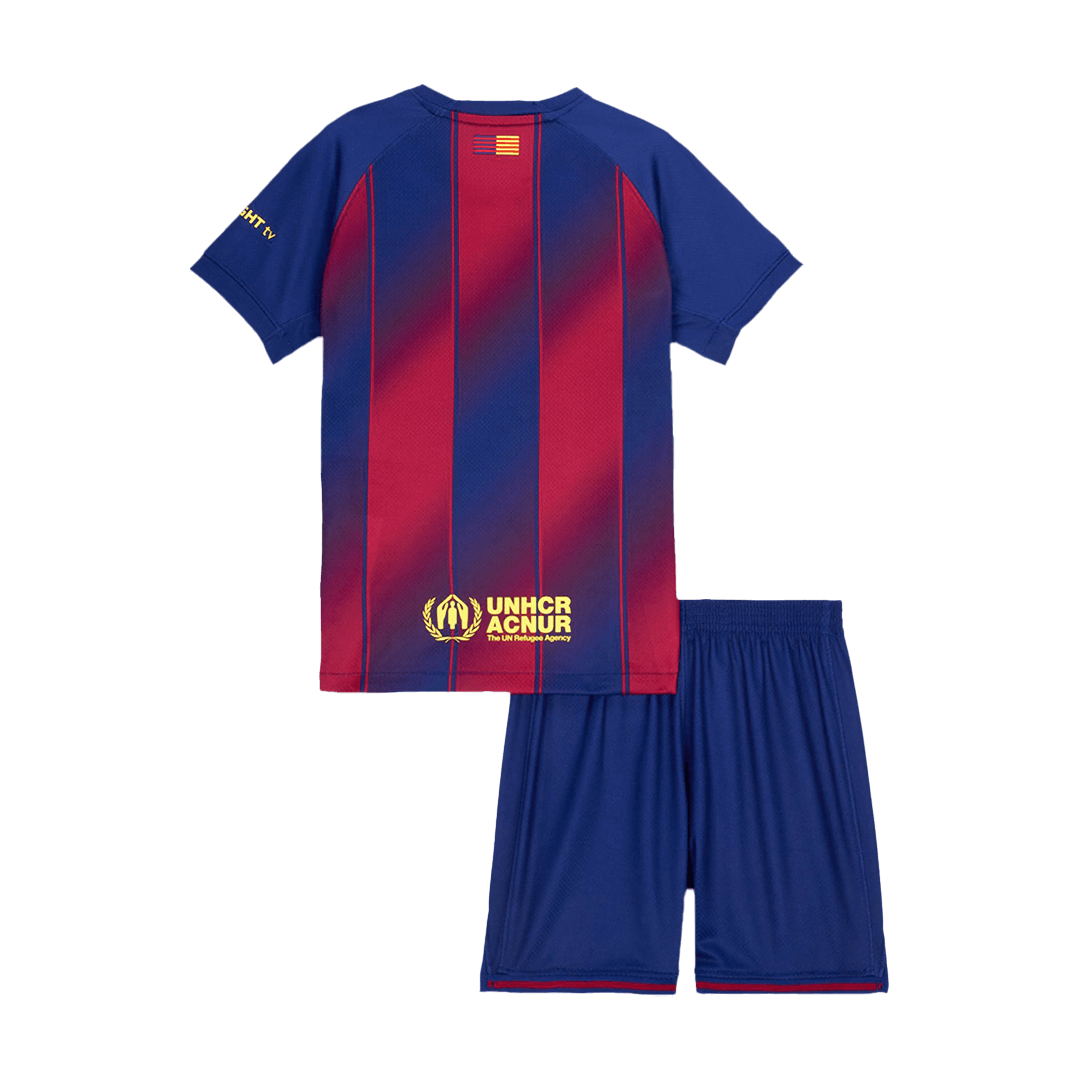 Kid's Barcelona 2025/26 Home Soccer Jersey Kit [PREMIUM]