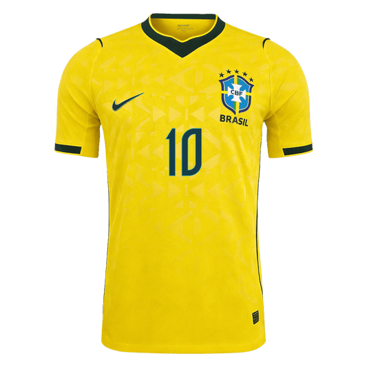 NEYMAR JR #10 Men's Brazil World Cup 2026 Player Version Home Soccer Jersey - Slim Fit