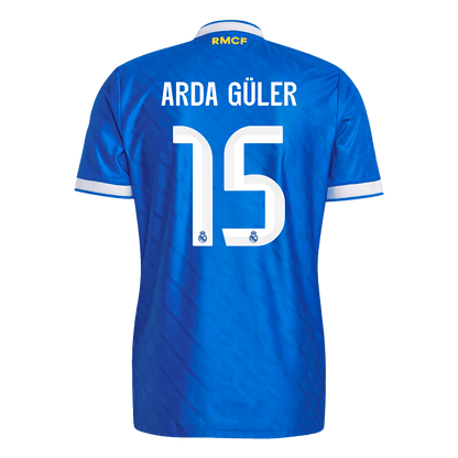 ARDA GÜLER #15 Men's Real Madrid 2025/26 Player Version Third Away Soccer Jersey - Slim Fit