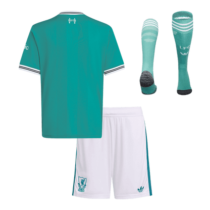 Kid's Liverpool 2025/26 Third Away Soccer Jersey Full Kit