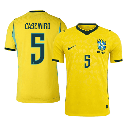 CASEMIRO #5 Men's Brazil World Cup 2026 Player Version Home Soccer Jersey - Slim Fit