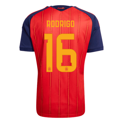 RODRIGO #16 Men's Spain World Cup 2026 Champion Edition Home Soccer Jersey