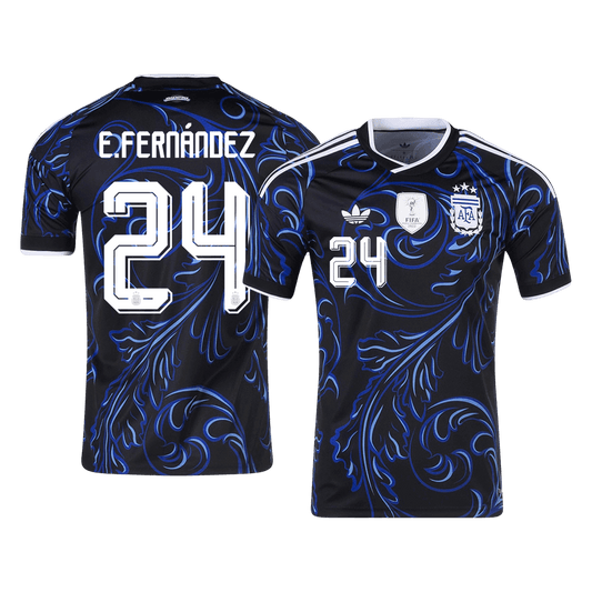 E. FERNÁNDEZ #24 Men's Argentina World Cup 2026 Away Soccer Jersey