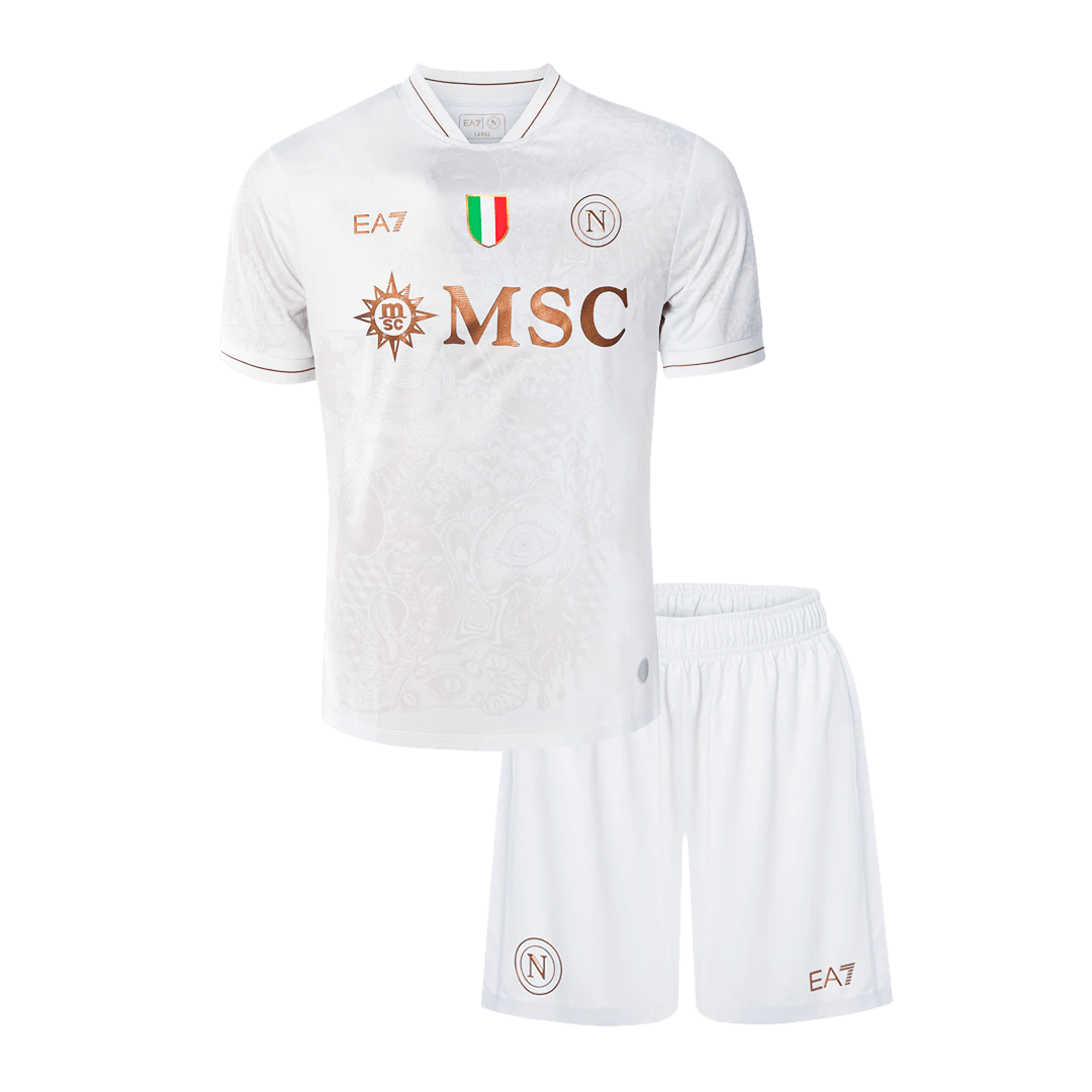 Kid's Napoli 2025/26 Away Soccer Jersey Kit