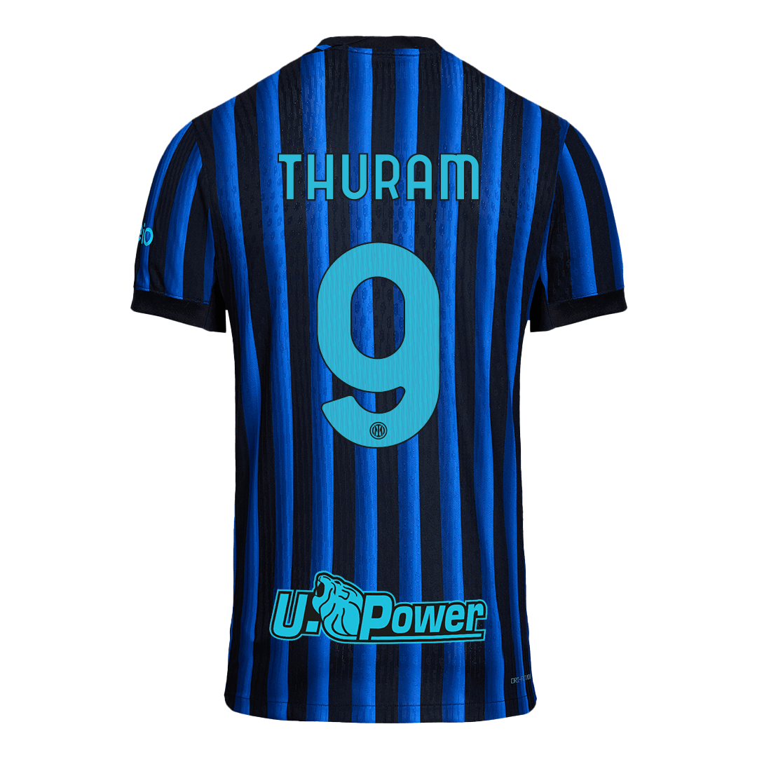THURAM #9 Men's Inter Milan 2025/26 Player Version Home Soccer Jersey - Slim Fit