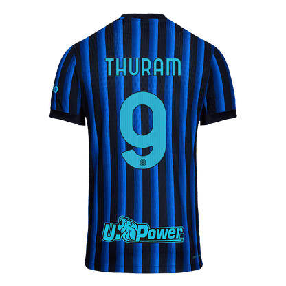 THURAM #9 Men's Inter Milan 2025/26 Player Version Home Soccer Jersey - Slim Fit