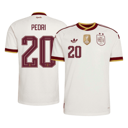 PEDRI #20 Men's Spain World Cup 2026 Player Version Champion Edition Away Soccer Jersey