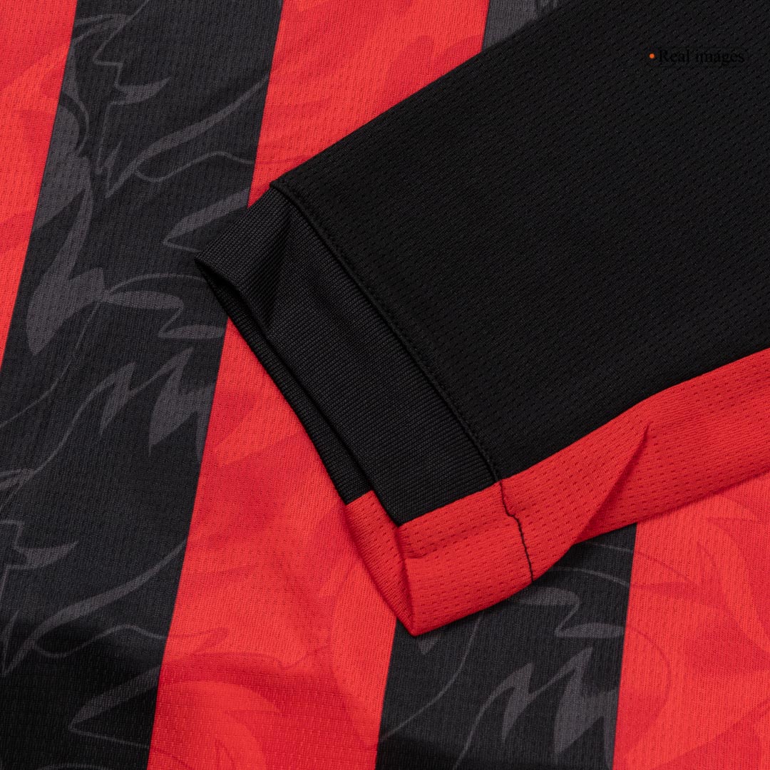 Men's AC Milan 2025/26 Home Long Sleeve Soccer Jersey