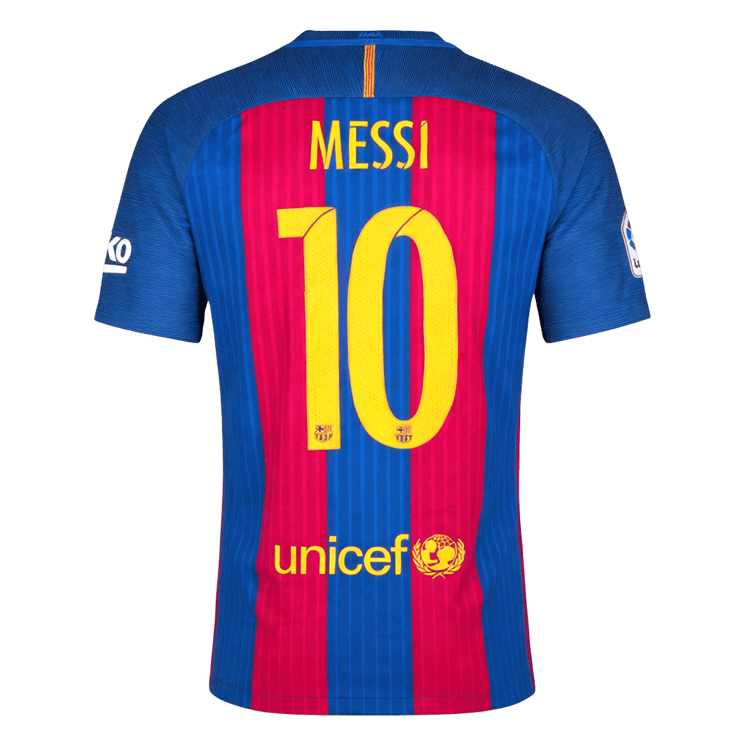 Retro MESSI #10 Men's Barcelona 2016/17 Home Soccer Jersey
