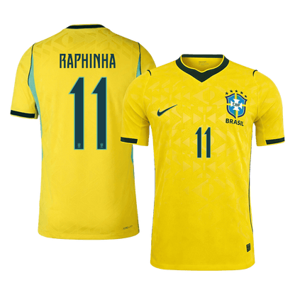 RAPHINHA #11 Men's Brazil World Cup 2026 Player Version Home Soccer Jersey - Slim Fit