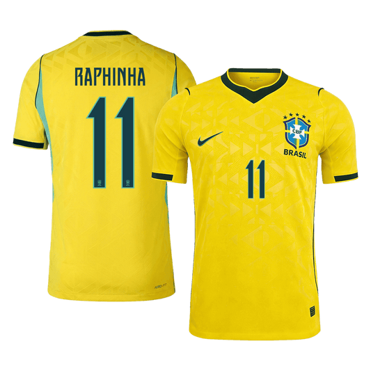 RAPHINHA #11 Men's Brazil World Cup 2026 Player Version Home Soccer Jersey - Slim Fit
