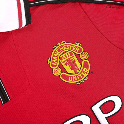 Retro Men's Manchester United 1998/99 Home Long Sleeve Soccer Jersey