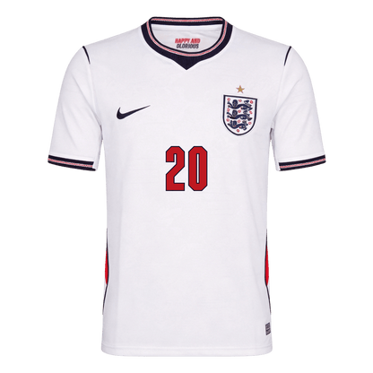 PALMER #20 Men's England World Cup 2026 Home Soccer Jersey