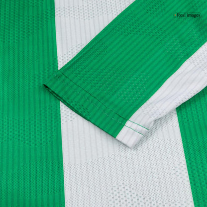Men's Real Betis 2025/26 Home Long Sleeve Soccer Jersey